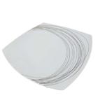 Conjunto 6 Pratos Quadrado Jantar Porcelana Italiana Bugatti