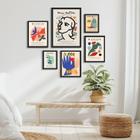 Conjunto 6 Quadros Papiers Découpés Matisse - Com Vidro