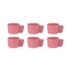 Conjunto 6 Xícaras Cha Porcelana 180ml Willow Rosa Hauskraft