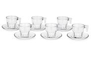 Conjunto 6 Xícaras De Café Com Pires 70 ml Haus Concept Pavillion Cristal