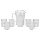 Conjunto 7 Peças Jarra com 6 Copos de Cristal Bangkok 1,45L/300ml - Wolff