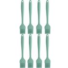 Conjunto 8 Pincéis Culinários de Silicone para Untar Forma Frigideira Cozinha Verde Menta OU