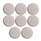 Conjunto 8 Pratos Sobremesa Cerâmica Caoba 21,2Cm Cinza