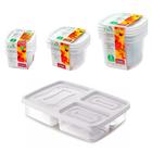 Conjunto 9 potes microondas freezer geladeira marmita fitness comida frutas lanches vasilha tapauer - Plasútil