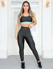 Conjunto Academia Feminino Fitness com Calça Legging e Cropped sem Bojo