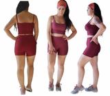 Conjunto Feminino de Short Fitness e Top Academia