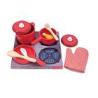 Conjunto Acessórios Cozinha Madeira Melissa & Doug - Potes Panelas (8 pcs)