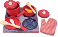 Conjunto Acessórios Cozinha Madeira Melissa & Doug - Potes Panelas (8 pcs)