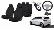 Conjunto Aconchego Premium Clio 2018-2024 + Volante + Chaveiro Tecido