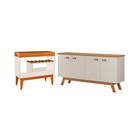 Conjunto Adega e Buffet Frankfurt Off White Nature