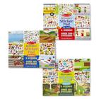 Conjunto adesivos reutilizáveis Melissa & Doug: Habitats, Veículos, Cidade