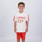 Conjunto Adidas Disney Mickey Infantil Off White e Vermelho