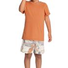 Conjunto Alakazoo infantil menino camiseta e bermuda dino