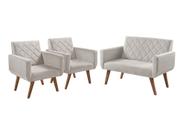 Conjunto Anabelle 2 Poltronas de 1 Lugar 1 Poltrona 2 Lugares Braço Unidecor