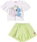 Conjunto angel e stitch verde momi.