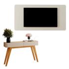 Conjunto Aparador 2 Gavetas Aros e Painel para Tv até 75 Polegadas Aros com Led Fita Off White