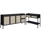 Conjunto Aparador E Buffet Palhinha 27936x27935 Linha Oslo Nero Artesano - Artesano Móveis