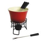 Conjunto Aparelho De Fondue 6 Peças Chocolate Frutas Queijos