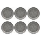 Conjunto Aparelho De Jantar Oxford 06 Pratos Fundos 20,5cm Cerâmica Gray