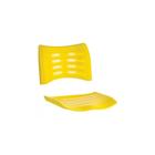 Conjunto assento e encosto plastico fixa giratoria amarela amarelo TURIM
