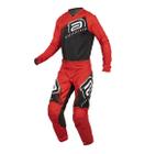 Conjunto Asw Calça Camisa Image Spark 22 Vermelho Preto Trilha Motocross