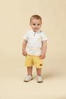 Conjunto baby summer coqueiros p/m/g off e amarelo