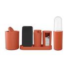 Conjunto Banheiro Coza Serene 5Pcs - Laranja