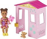 Conjunto Barbie Skipper Babysitters Inc. + Casinha Rosa - Presente 3-7 anos