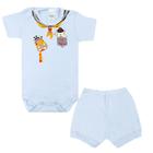 Conjunto Bebê Body Girafa Marinheira Azul