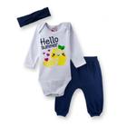 Conjunto Bebê Body Manga Longa - 3 Peças