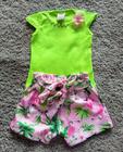 Conjunto Bebê Feminino Blusa Canelada + Shorts Calopsita Alekids
