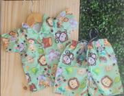 Conjunto Bebe Infantil Personagens Camisa e Shorts