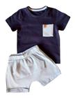 Conjunto Bebê Masculino Camiseta MC + Bermuda Alakazoo