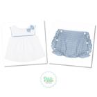 Conjunto Bebê Menina Milon Bata Cotton Shorts Tecido Plano