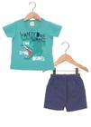 Conjunto Bebê Menino Infantil Verão Camiseta Bermuda em Tactel com Bolso Lateral - Brandili