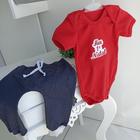 Conjunto Bebê Meu Primeiro Natal Body Algodão e Calça Saruel