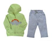 conjunto bebe moleton dinossauros 6 meses