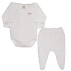 Conjunto bebê off white ursinho Sonho Mágico