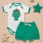 Conjunto Bebê Verão Dino Verde Para Menino