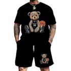 Conjunto Bermuda e Camiseta Urso Basket Estilo