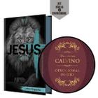 Conjunto - Bíblia Sagrada Masculina Leão De Judá NVI Letra Gigante + Devocional Dia a Dia Com João Calvino Meditações