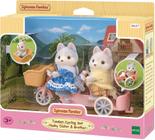 Conjunto bicicleta dupla irmãos huskys sylvanian families - epoch