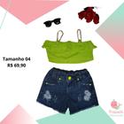 Conjunto Blogueira Blusinha Alcinha + Shorts Jeans