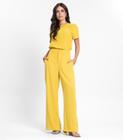 Conjunto Blusa Com Calça Pantalona Endless Amarelo