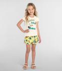 Conjunto Blusa Com Shorts Rovitex Kids Bege