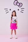 Conjunto blusa e saia de tule hello kitty e amigos momi