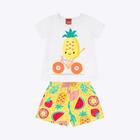 Conjunto Blusa e Shorts Abacaxi Infantil Feminino Kyly 1000207