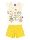 Conjunto Blusa e Shorts Candy Shop Hello Kitty