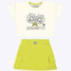 Conjunto Blusa Manga Curta e Short-Saia Moletinho Infantil Menina Have Fun 28923