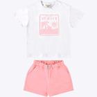 Conjunto Blusa Manga Curta e Shorts Moletinho Infantil Menina Have Fun 28936